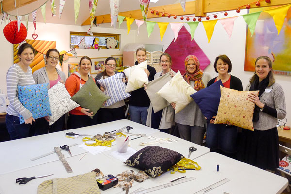 Making an overlap cushion