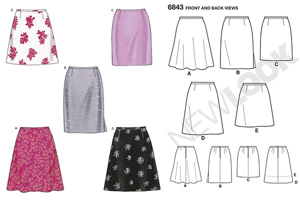 A line skirt pattern